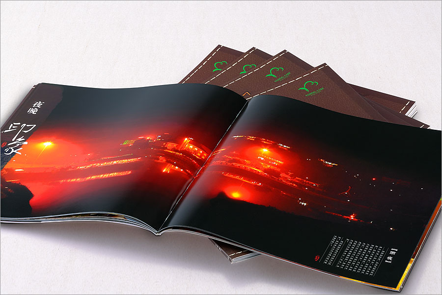 黑眼睛廣告為雁鳴湖旅游度假村印刷的新版大型風(fēng)光畫冊(cè)之內(nèi)頁(yè)雨夜部分